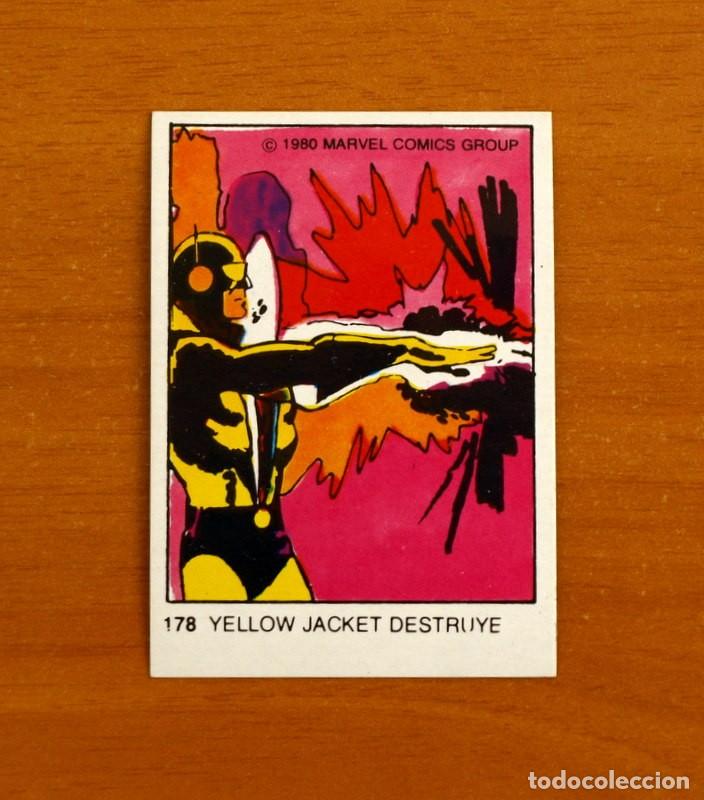 Sammeln alte Sammelbilder: Superh&eacute;roes - N&ordm; 178 Yellow Jacket - Marvel 1980 Comics Group - Chocolates Terrabusi - Nunca Pegado