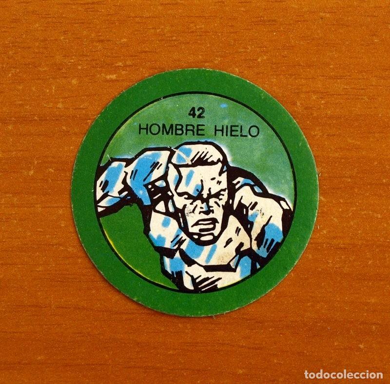 Sammeln alte Sammelbilder: Superh&eacute;roes - N&ordm; 42 Hombre Hielo - Marvel 1980 Comics Group - Chocolates Terrabusi - Nunca pegado