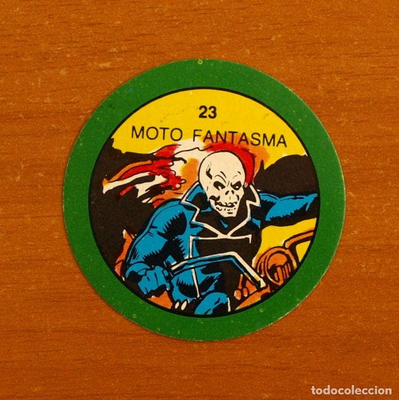 Sammeln alte Sammelbilder: Superh&eacute;roes - N&ordm; 23 Moto Fantasma - Marvel 1980 Comics Group - Chocolates Terrabusi - Nunca pegado
