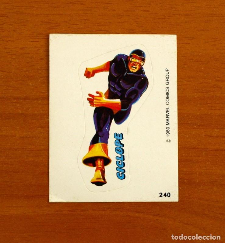 Sammeln alte Sammelbilder: Superh&eacute;roes - N&ordm; 240 Ciclope - Marvel 1980 Comics Group - Chocolates Terrabusi - Nunca pegado