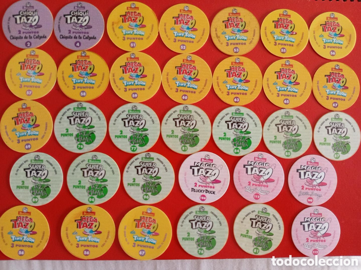 Coleccionismo cromos antiguos: Lote 33 tazos 1994 chiqui, mega, super y Magic