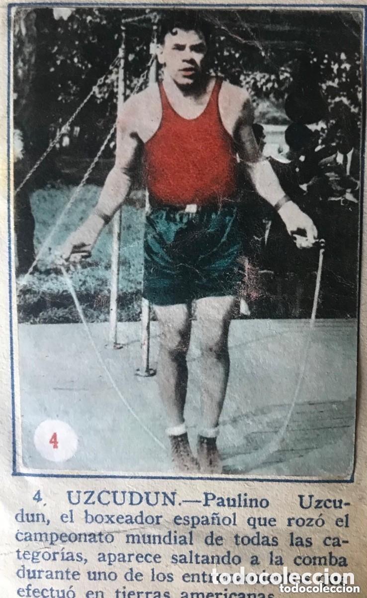 Sammeln alte Sammelbilder: Cromo boxeo Paulino Uzcudun. &Aacute;lbum escenas deportivas Fher. 1953