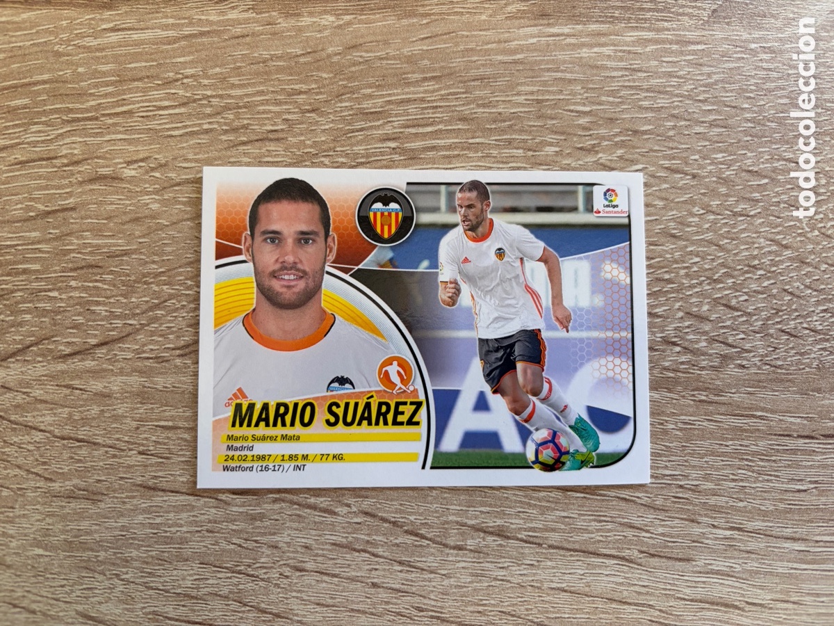 Coleccionismo cromos antiguos: 10 BIS MARIO SU&Aacute;REZ COLOCA LIGA ESTE EDICIONES ESTE 2016 2017 16 17 VALENCIA CF