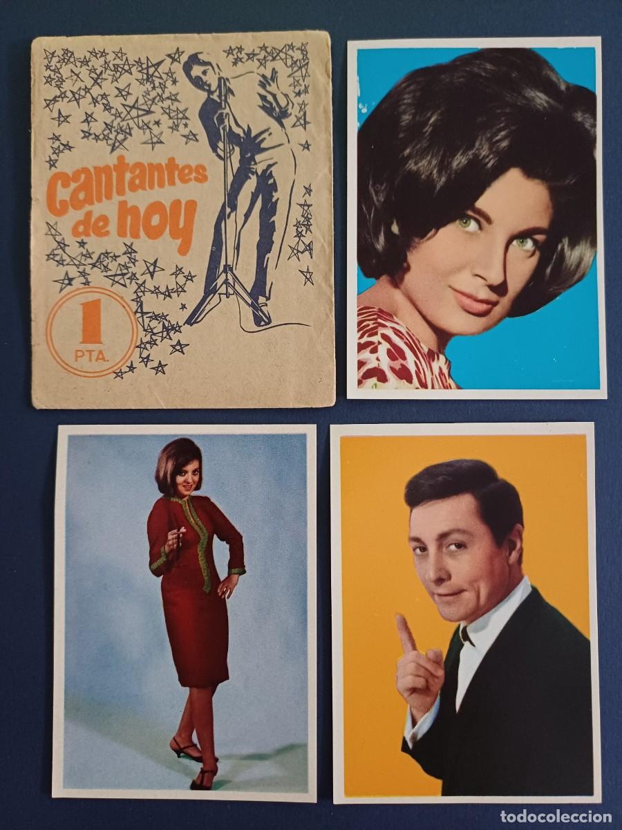Coleccionismo cromos antiguos: sobre de cromos abierto mas 3 cromos Cantantes de hoy, Ruiz Romero