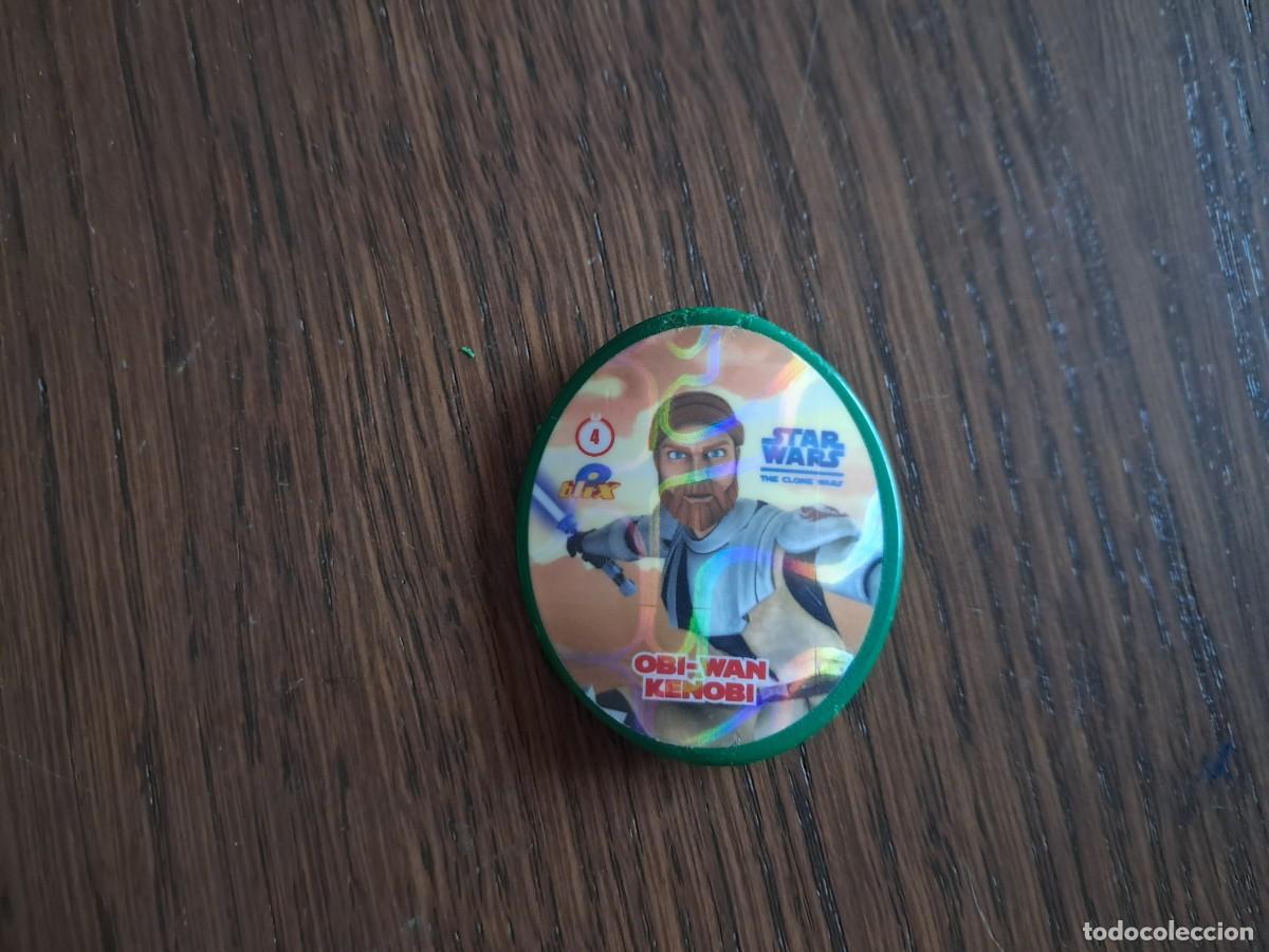 Coleccionismo cromos antiguos: TAZO STAR WARS THE CLONE WARS BLIX , NUMERO 4. OBI-WAN KENOBI.