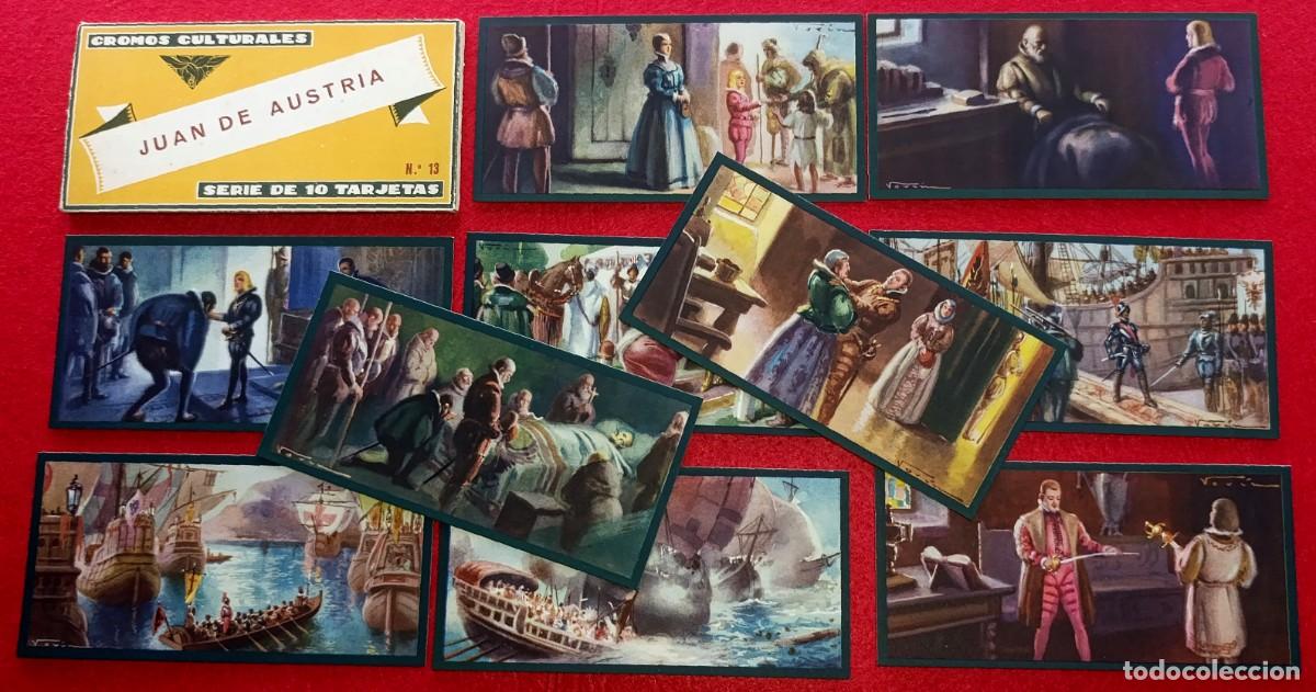 Coleccionismo cromos antiguos: Juan de Austria - Cromos culturales n&ordm; 13 Completo - Ediciones Barsal Bargu&ntilde;o y Salvat Barcelona
