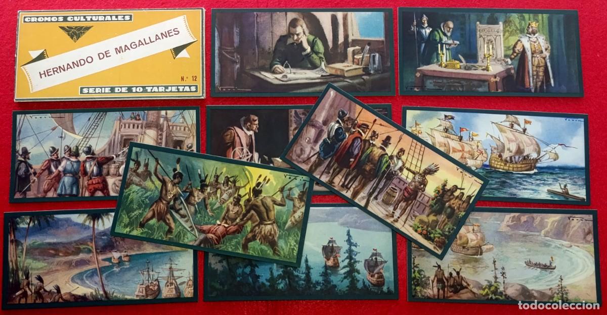 Coleccionismo cromos antiguos: Hernando de Magallanes - Cromos culturales n&ordm; 12 Completo - Ediciones Barsal Bargu&ntilde;o y Salvat