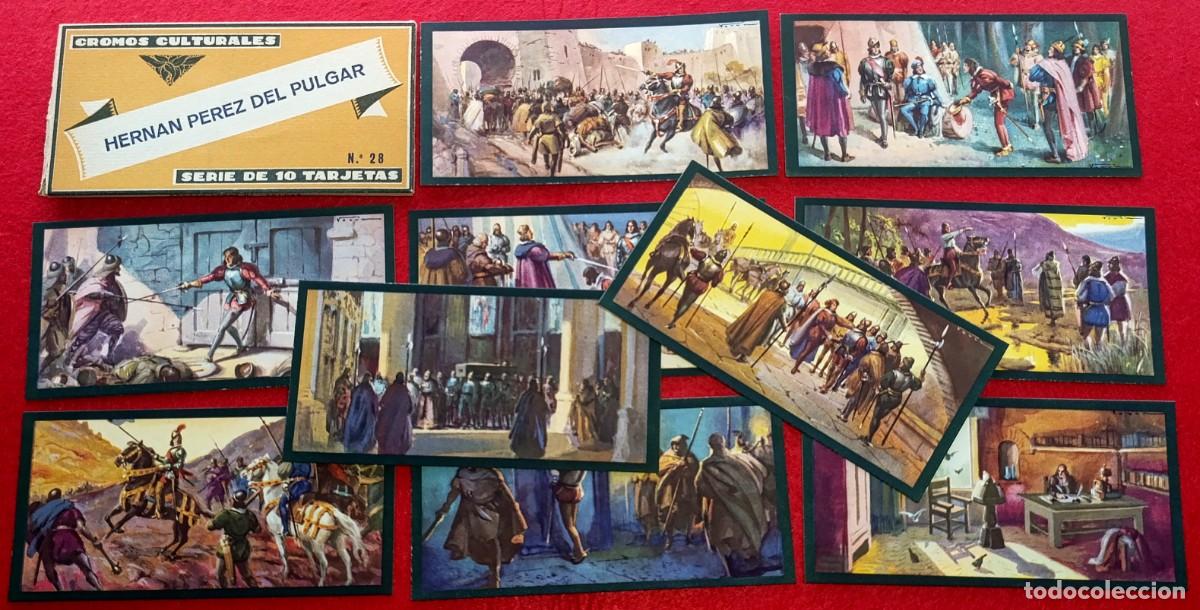 Coleccionismo cromos antiguos: Hernan Perez del Pulgar - Cromos culturales n&ordm; 28 Completo - Ediciones Barsal Bargu&ntilde;o y Salvat