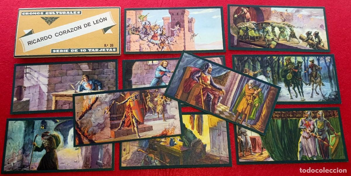 Coleccionismo cromos antiguos: Ricardo Corazon de Leon - Cromos culturales n&ordm; 26 - Completo - Ediciones Barsal Bargu&ntilde;o y Salvat