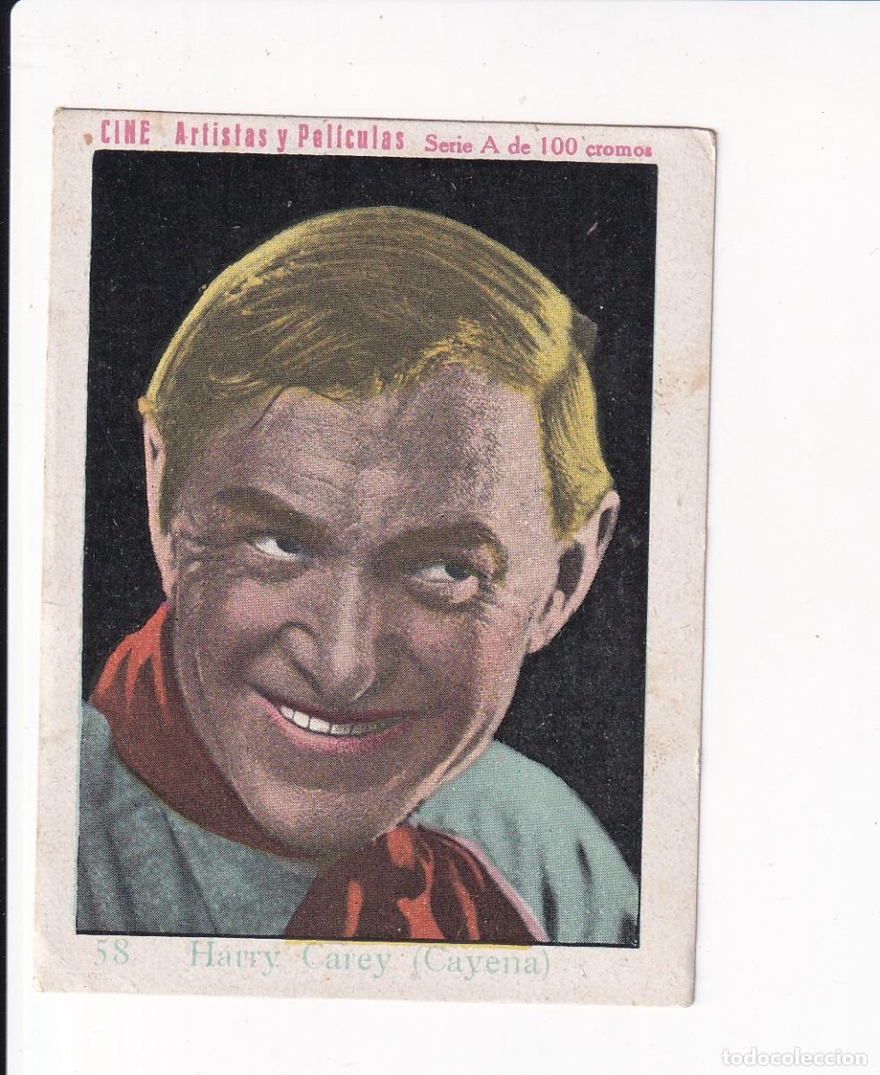 Coleccionismo cromos antiguos: CINE ARTISTAS YPELICULAS : SERIE A .- NUMERO 58 .- FABRICA DE GENEROS DE PUNTO J. LAVYRET, S. EN C