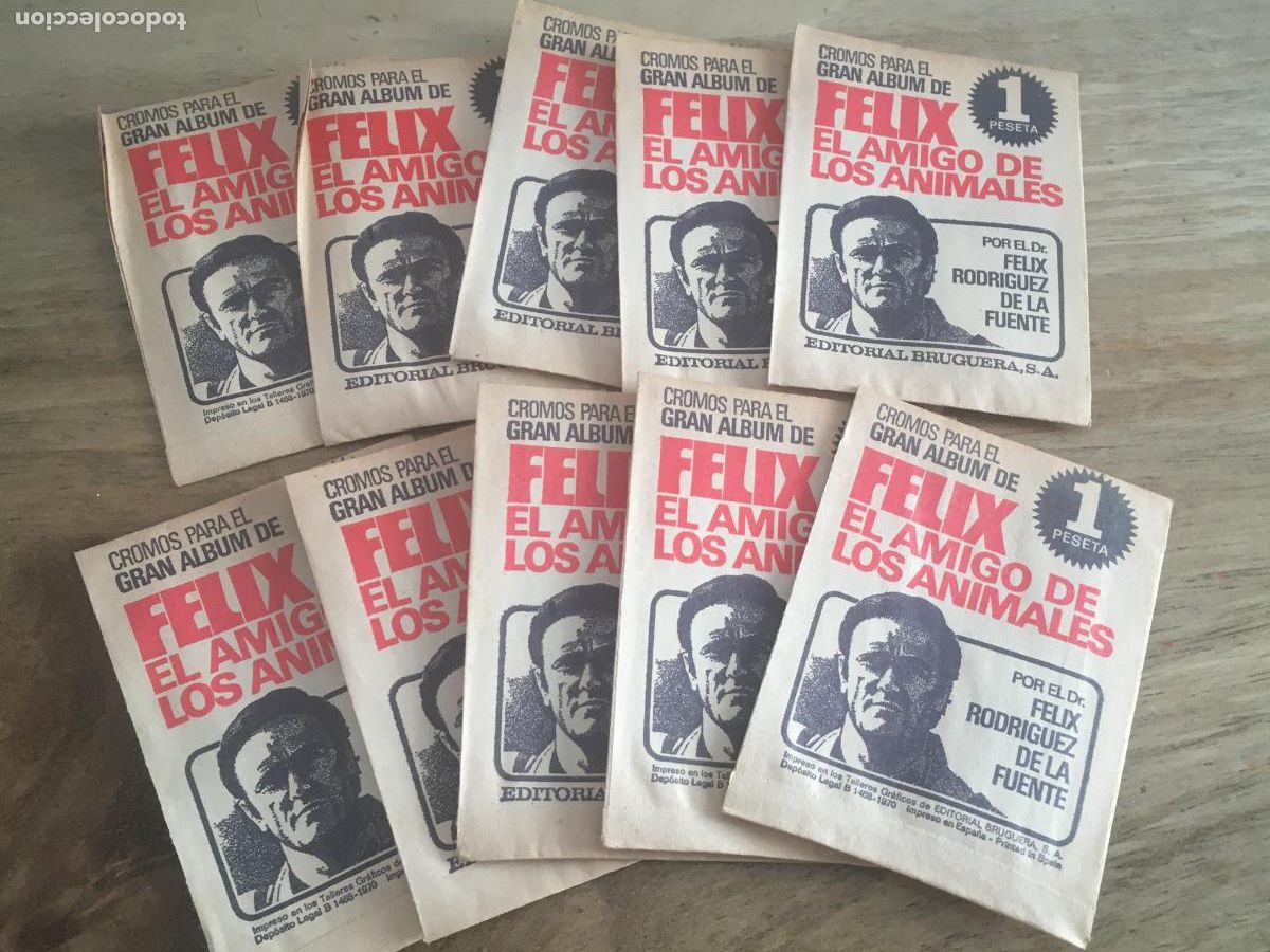 Colecionismo Cromos antigos: felix el amigo de los animales lote 10 sobres de cromos sin abrir