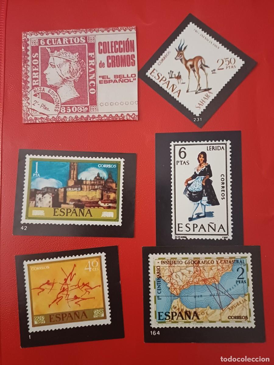 Coleccionismo cromos antiguos: sobre cromos abierto mas 5 cromos el sello espa&ntilde;ol