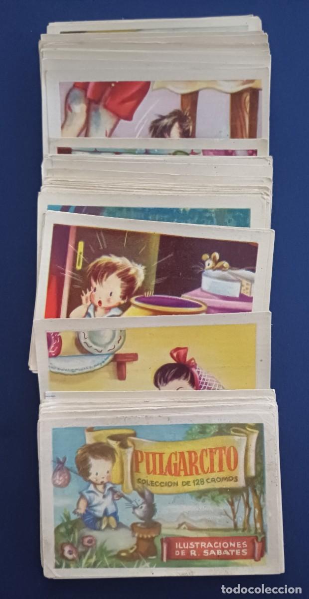Coleccionismo cromos antiguos: Pulgarcito, colecci&oacute;n completa de cromos, chocolates Manuel Torras, Manresa, sin pegar