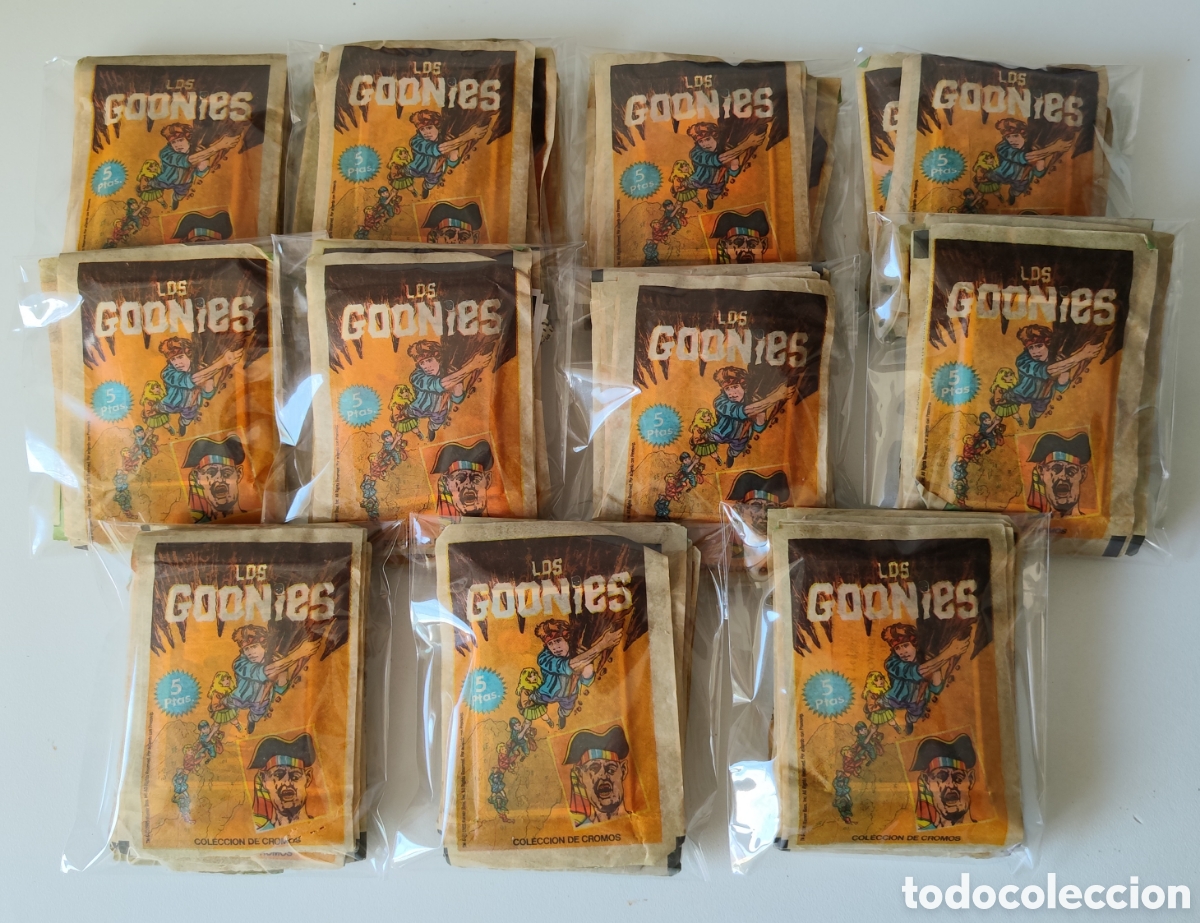 Coleccionismo cromos antiguos: Lote 124 sobres de cromos Los Goonies PACOSA DOS 1985