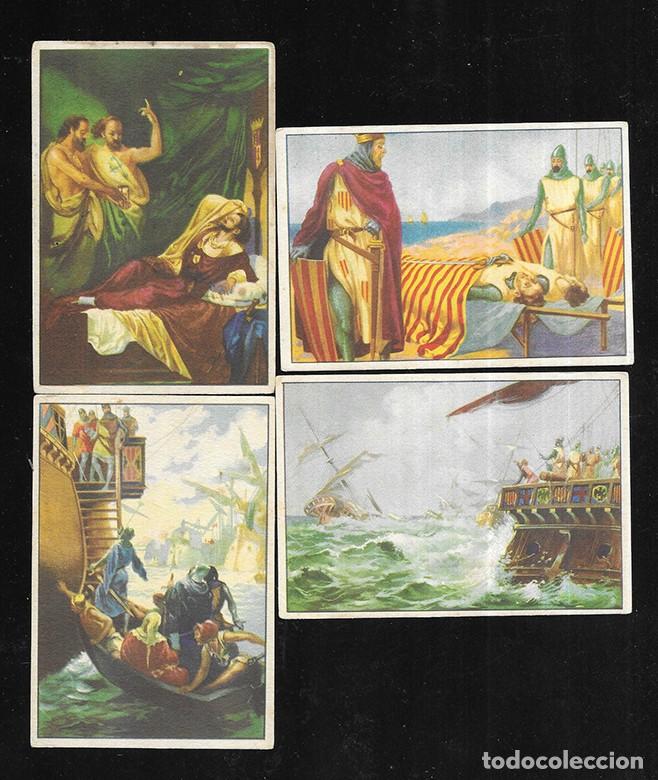 Coleccionismo cromos antiguos: Cromo. Historia de Espa&ntilde;a Serie I n&ordm;s XXXIX, XLIII, XLIV, XLVIII. Col. de 48 cromos. Jaime Boix