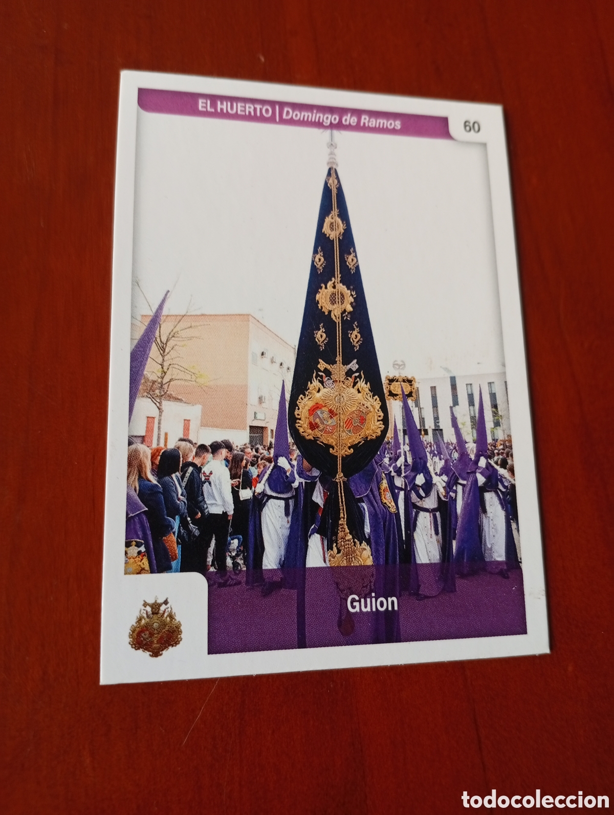 Coleccionismo cromos antiguos: CROMO TARJETA HOLY CARDS MALAGA N &ordm; 60 EL HUERTO - DOMINGO DE RAMOS - GUION