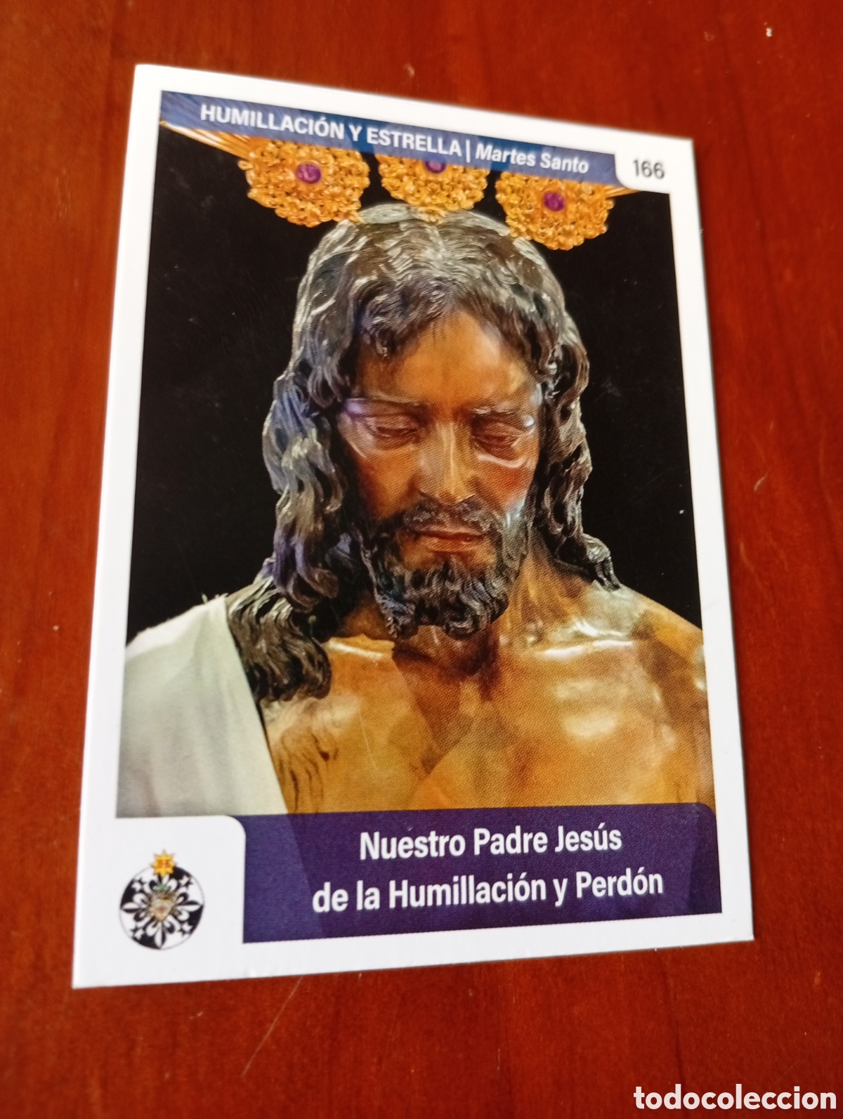 Coleccionismo cromos antiguos: CROMO SEMANA SANTA TARJETA HOLY CARDS MALAGA N &ordm; 166 HUMILLACION Y ESTRELLAS - MARTES SANTO - JESUS