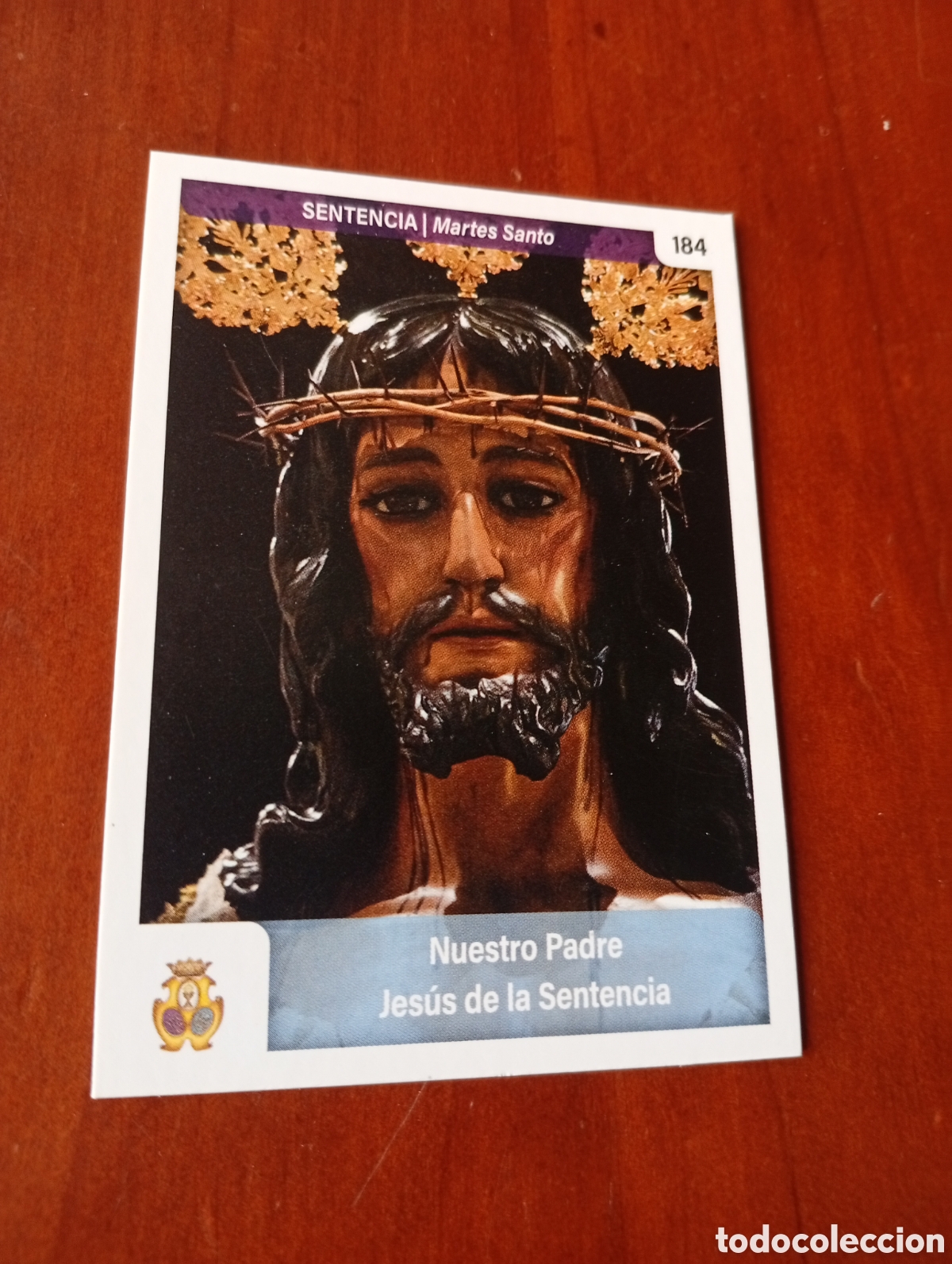 Coleccionismo cromos antiguos: CROMO SEMANA SANTA TARJETA HOLY CARDS MALAGA N &ordm; 184 SENTENCIA - MARTES SANTO - NUESTRO PADRE JESUS