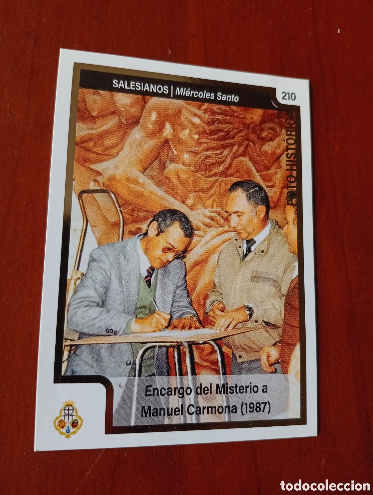 Coleccionismo cromos antiguos: CROMO SEMANA SANTA TARJETA HOLY CARDS MALAGA N &ordm; 210 SALESIANOS - MIERCOLES SANTO - ENCARGO 1987