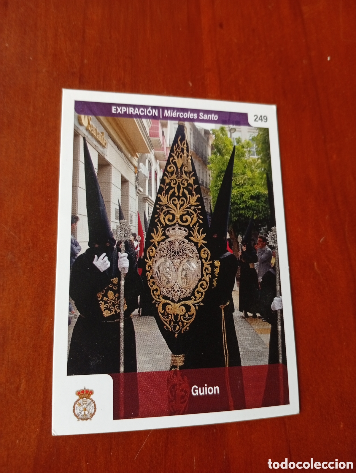 Coleccionismo cromos antiguos: CROMO SEMANA SANTA TARJETA HOLY CARDS MALAGA N &ordm; 249 EXPIRACION - MIERCOLES SANTO - GUION