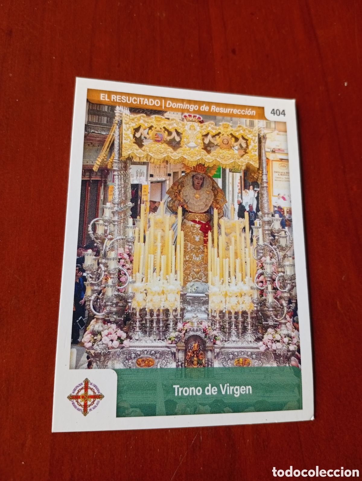 Coleccionismo cromos antiguos: CROMO SEMANA SANTA TARJETA HOLY CARDS MALAGA N &ordm; 404 EL RESUCITADO - DOMINGO DE RESURRECCION - TRONO