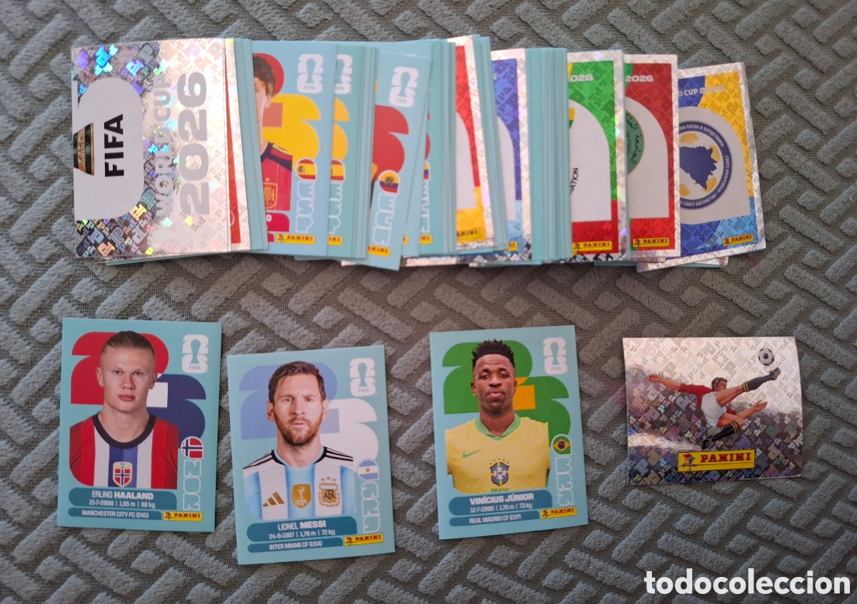 Coleccionismo cromos antiguos: Lote 136 cromos panini mundial 2026 sin repetir Messi