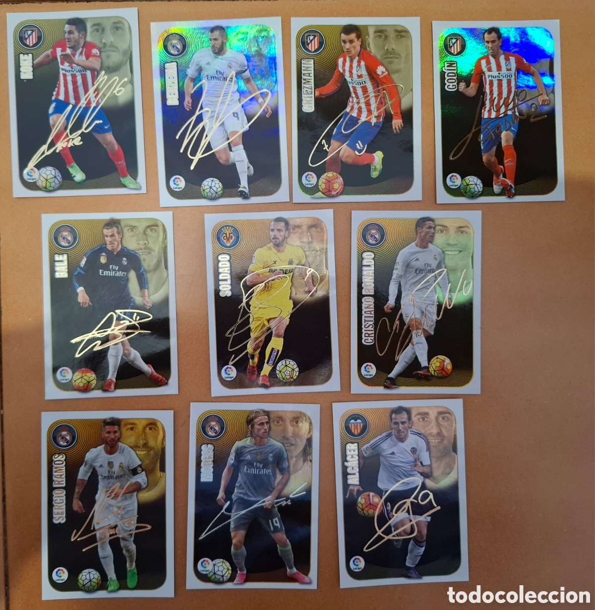 Sammeln alte Sammelbilder: Lote 10 serie oro liga 16-17 firma impresa Messi