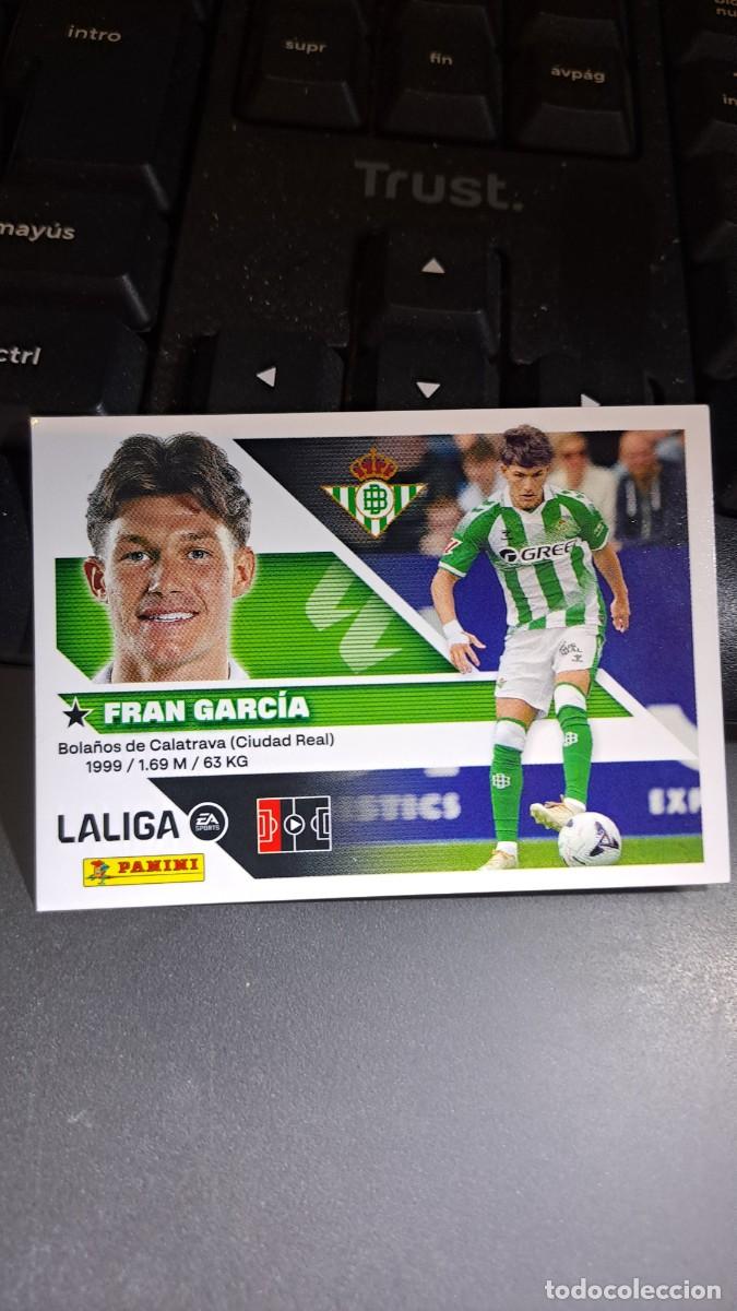 Coleccionismo cromos antiguos: CROMO FRAN GARCIA FICHAJE 6 ULTIMOS FICHAJES 6 BETIS LIGA 2026 2027 26 27 ESTE PANINI NUNCA PEGADO