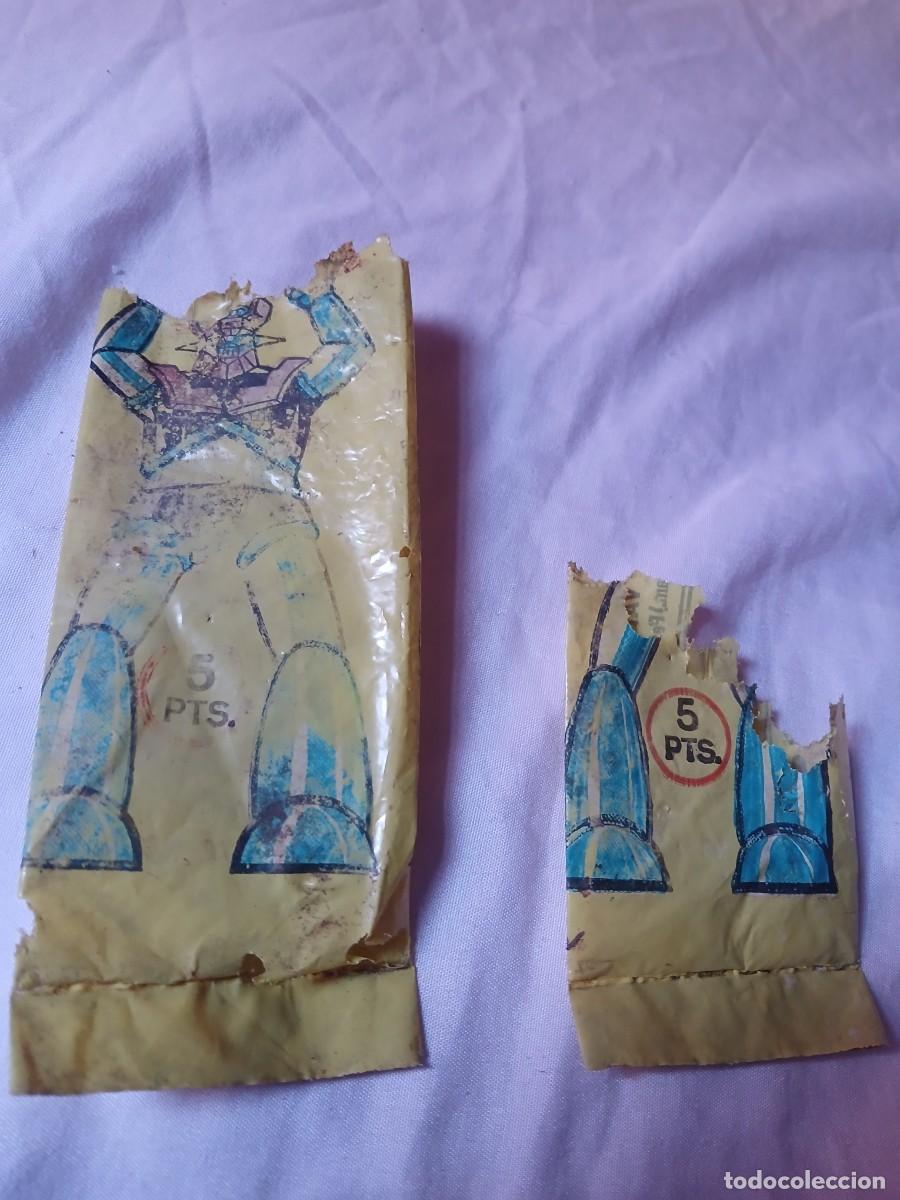 Coleccionismo cromos antiguos: Antiguo envoltorio paquete pipas turbia promoci&oacute;n mazinger z vacio a&ntilde;os 80 lo de la foto