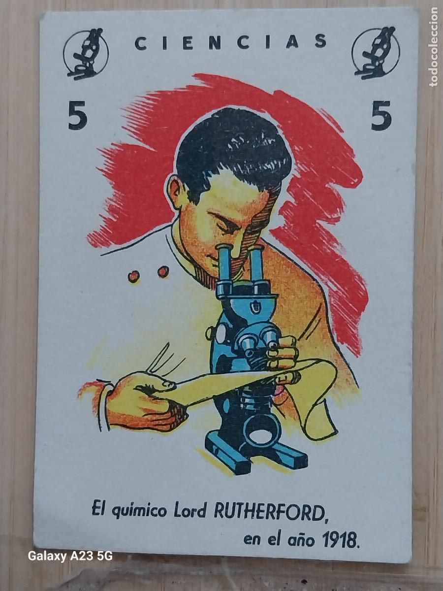 Coleccionismo cromos antiguos: RUTHERFORD QUIMICA CROMO CARTA 5 CIENCIAS A&Ntilde;OS 60 7.5X5.2 CMS ORIGINAL