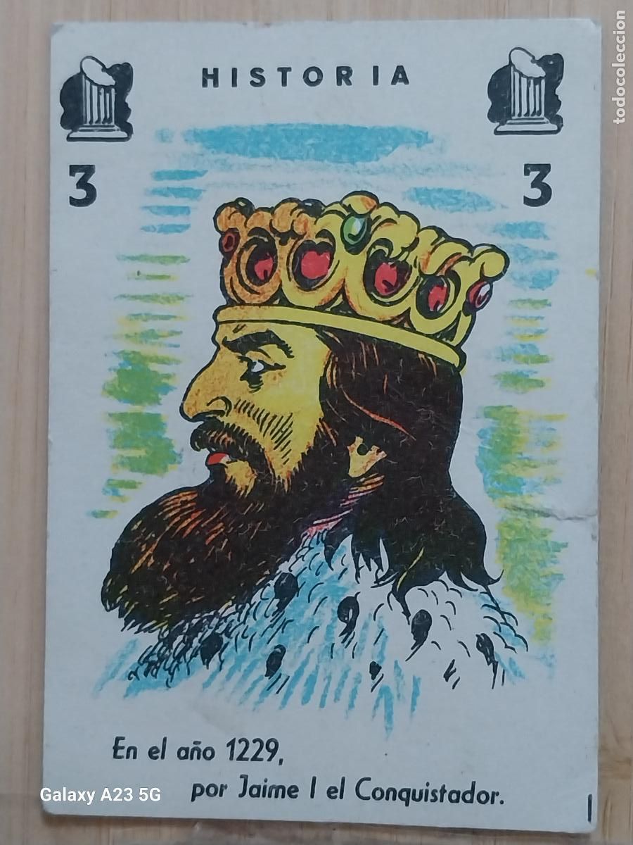 Coleccionismo cromos antiguos: JAIME I CONQUISTADOR CROMO CARTA 3 HISTORIA A&Ntilde;OS 60 7.5X5.2 CMS ORIGINAL