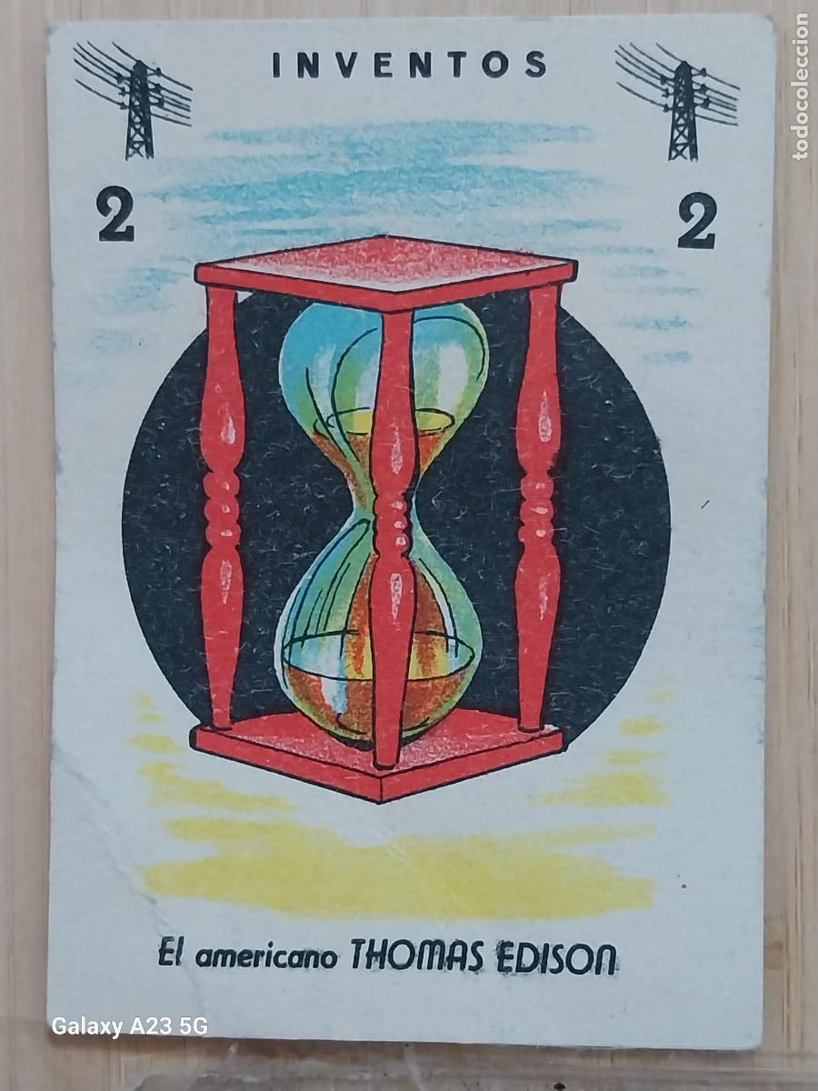 Coleccionismo cromos antiguos: THOMAS EDISON CROMO CARTA 2 INVENTOS A&Ntilde;OS 60 7.5X5.2 CMS ORIGINAL