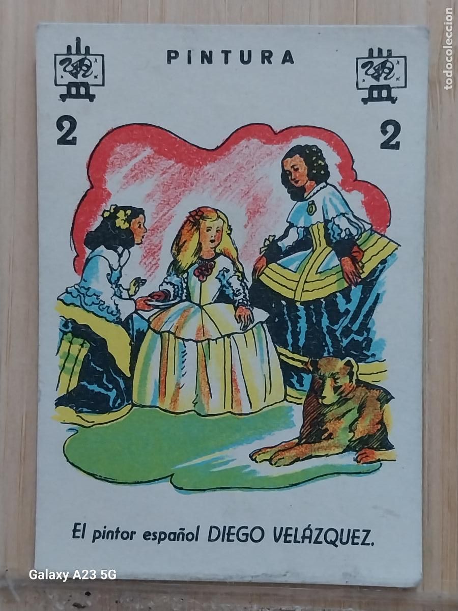 Coleccionismo cromos antiguos: VELAZQUEZ MENINAS CROMO CARTA 2 PINTURA A&Ntilde;OS 60 7.5X5.2 CMS ORIGINAL