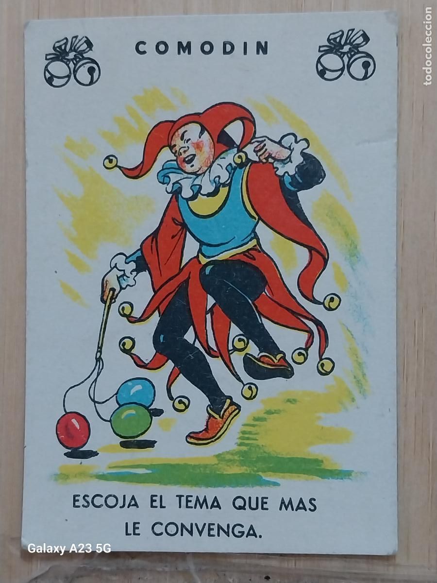 Coleccionismo cromos antiguos: COMODIN ESCOJA TEMA CROMO CARTA A&Ntilde;OS 60 7.5X5.2 CMS ORIGINAL