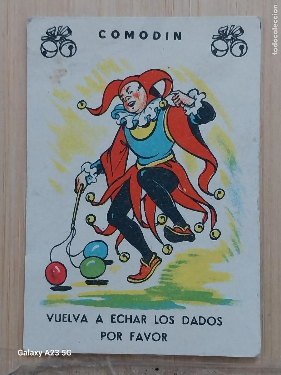 Coleccionismo cromos antiguos: COMODIN ECHAR DADOS * CROMO CARTA A&Ntilde;OS 60 7.5X5.2 CMS ORIGINAL