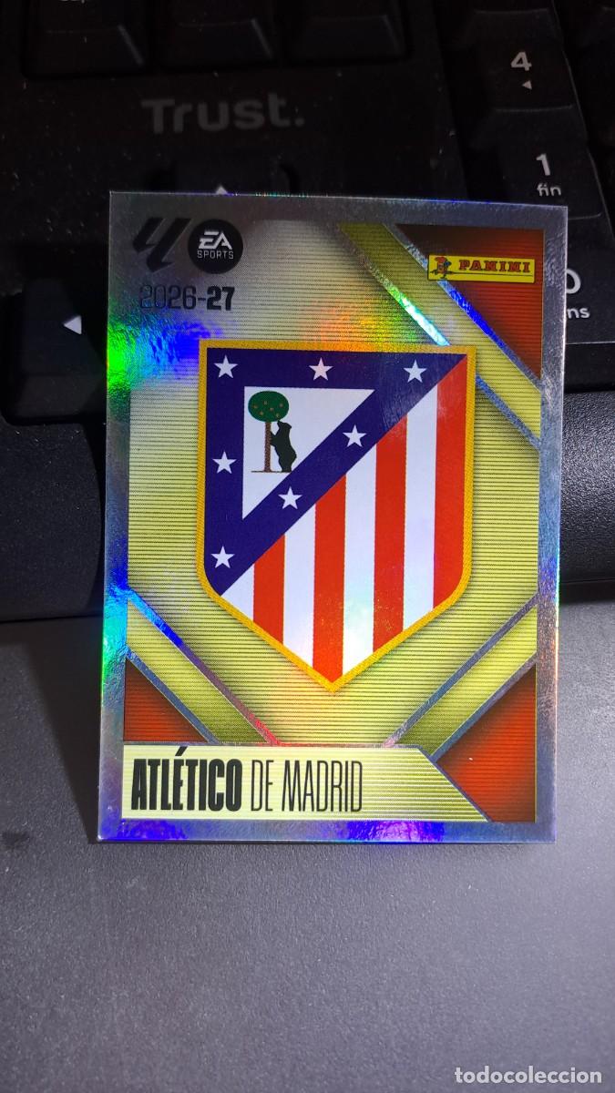 Coleccionismo cromos antiguos: CROMO ESCUDO ATLETICO DE MADRID 1 LIGA 2026 2027 26 27 ESTE PANINI NUNCA PEGADO