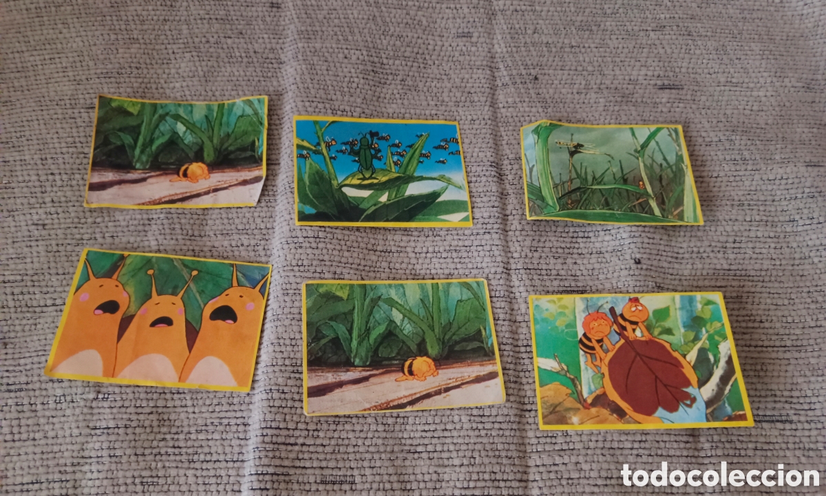 Coleccionismo cromos antiguos: 6 cromos laa aventuras de la abeja maya danone