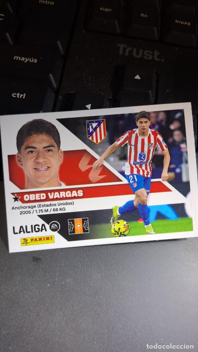 Coleccionismo cromos antiguos: CROMO OBED VARGAS 14 ATLETICO DE MADRID LIGA 2026 2027 26 27 ESTE PANINI NUNCA PEGADO