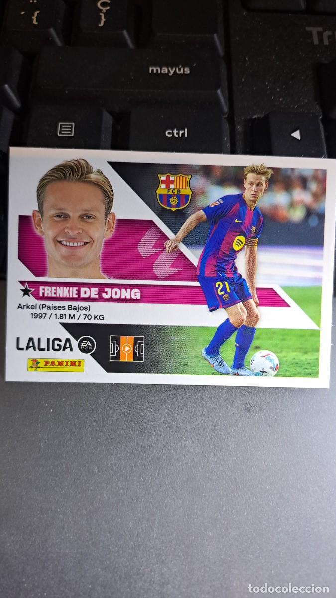 Coleccionismo cromos antiguos: CROMO DE JONG 12 BARCELONA LIGA 2026 2027 26 27 ESTE PANINI NUNCA PEGADO