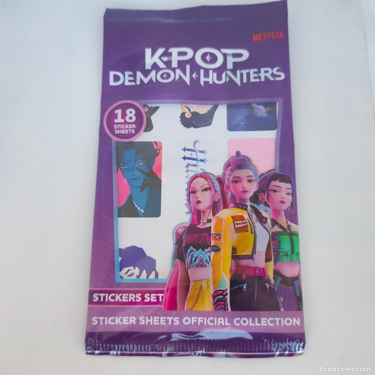 Coleccionismo cromos antiguos: SOBRE K-POP DEMON HUNTERS 18 STICKER SHEETS