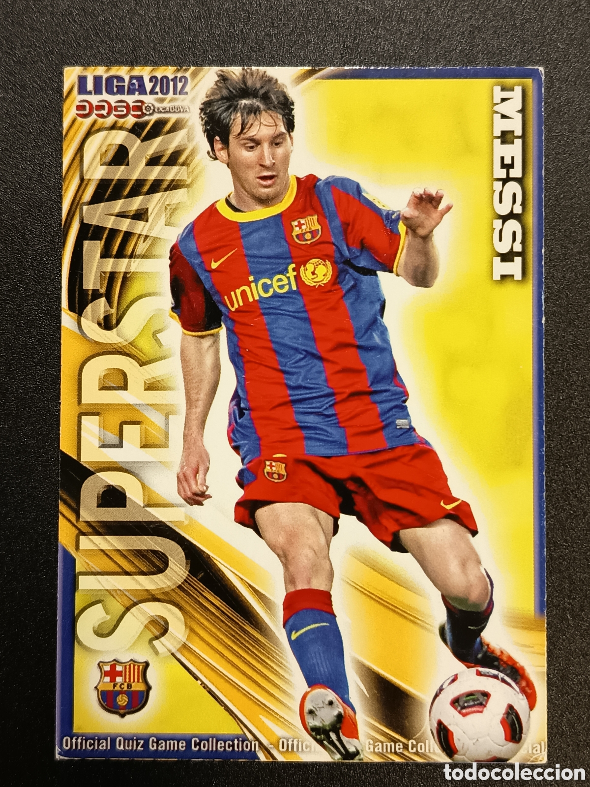 Coleccionismo cromos antiguos: 026 26 MESSI SUPERSTAR OFFICIAL QUIZ GAME COLLECTION 2011 2012 2011-12 MUNDICROMO