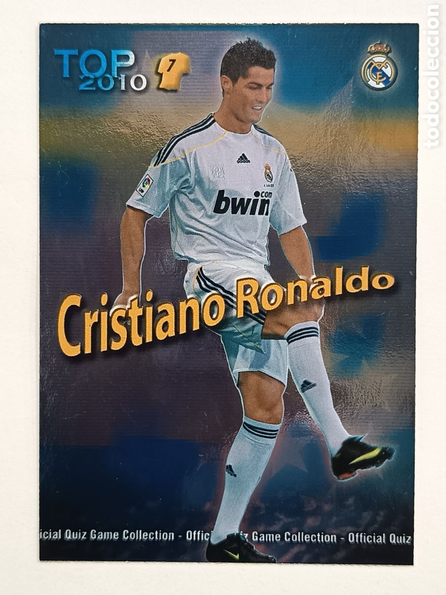Coleccionismo cromos antiguos: 596 CRISTIANO RONALDO TOP 2010 OFFICIAL QUIZ GAME COLLECTION 2009 2010 2009-10 MUNDICROMO