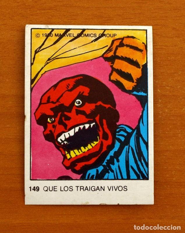 Collectable Antique Stickers: Superh&eacute;roes - N&ordm; 149 Craneo Rojo - Marvel 1980 - Chocolates Terrabusi - Nunca pegado