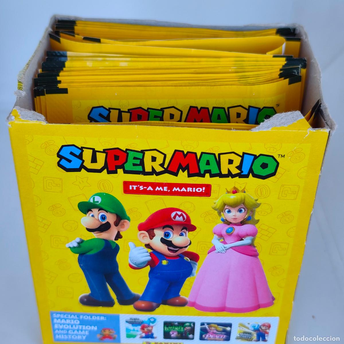 Coleccionismo cromos antiguos: Cajita con 32 sobres SUPER MARIO IT,S-A ME MARIO! PANINI
