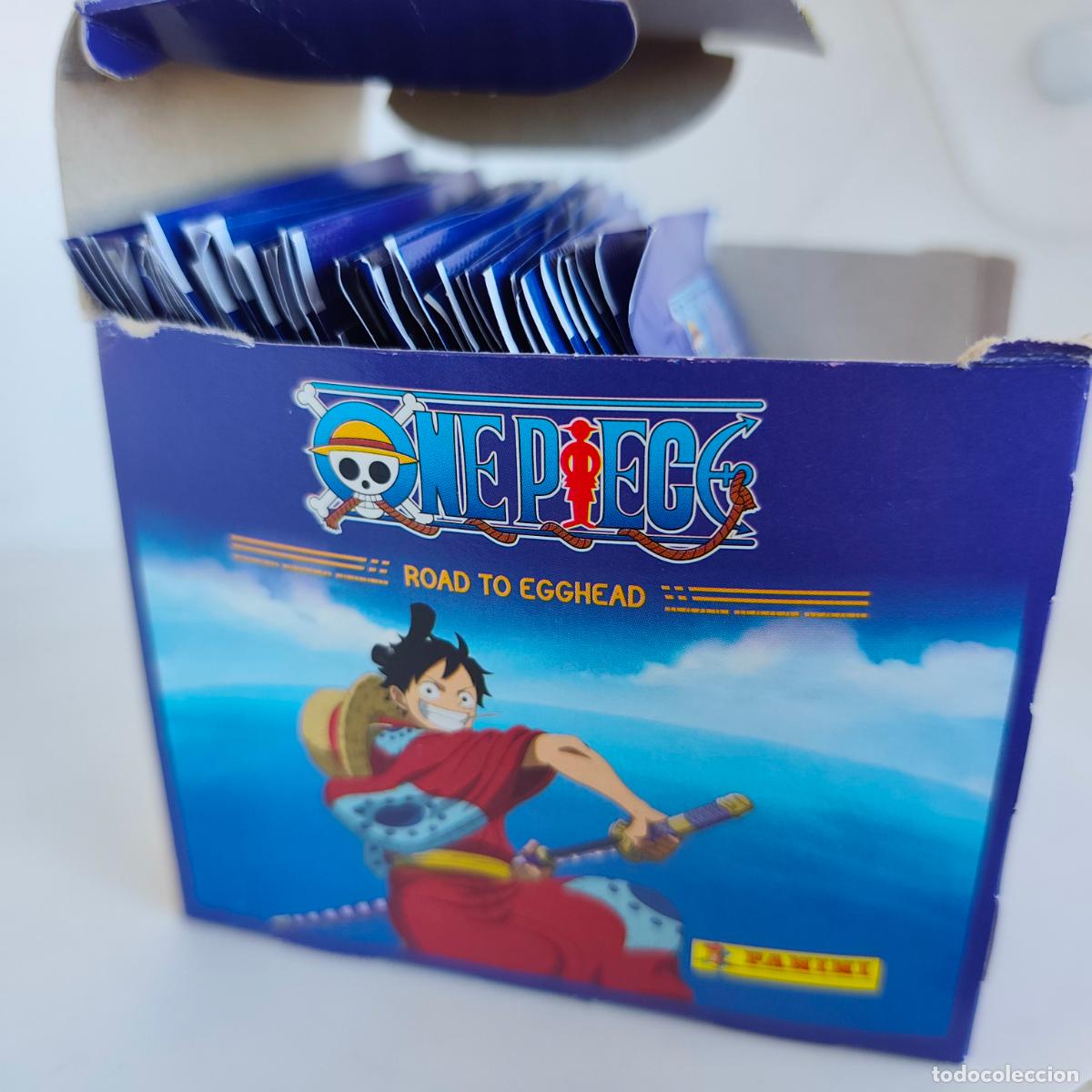 Coleccionismo cromos antiguos: Caja con 55 sobres ONE PIECE panini road to egghead