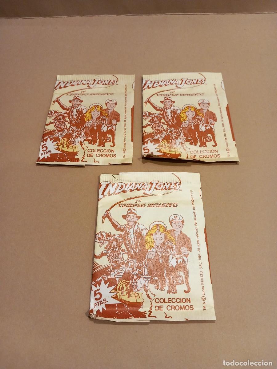 Coleccionismo cromos antiguos: INDIANA JONES 3 SOBRES SIN ABRIR LUCAS FILM A&Ntilde;O 1984 (G)