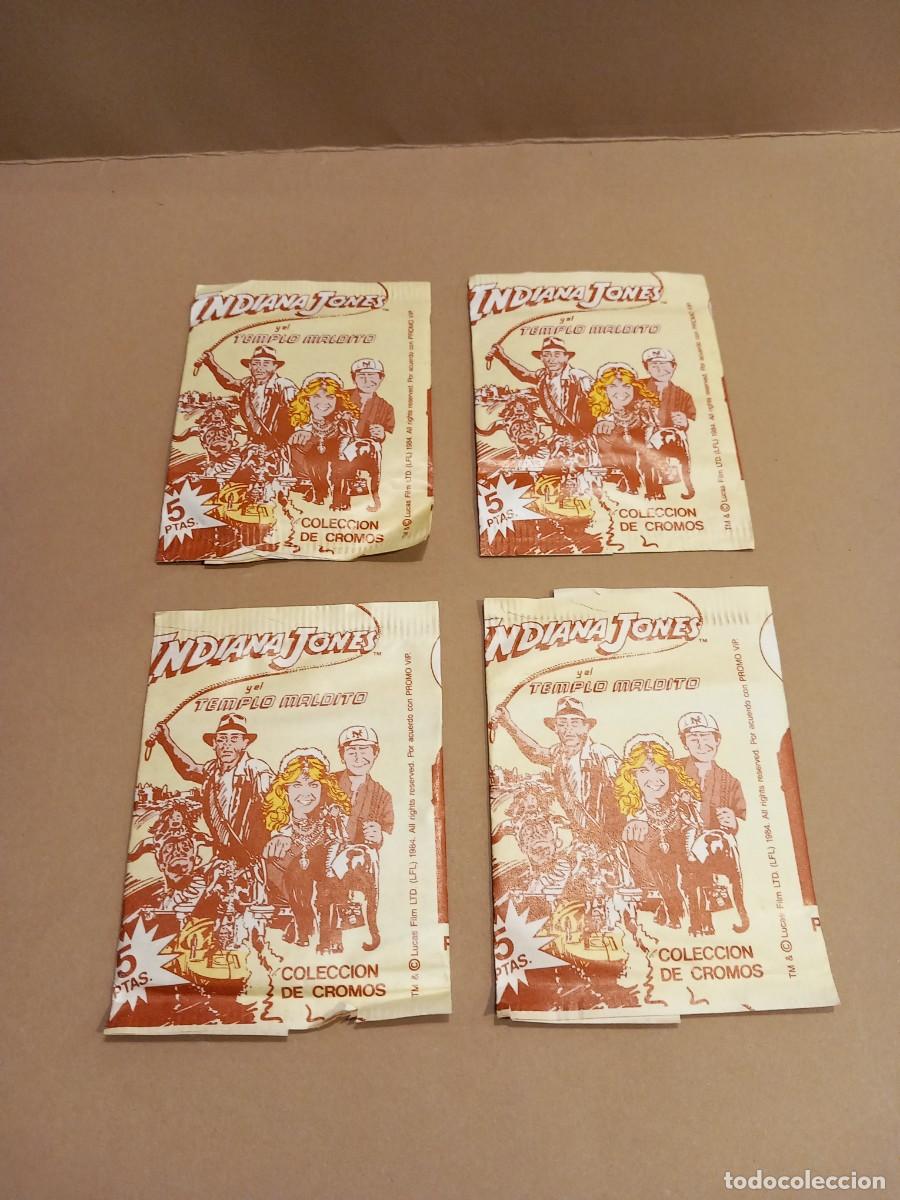 Coleccionismo cromos antiguos: INDIANA JONES 4 SOBRES SIN ABRIR LUCAS FILM A&Ntilde;O 1984 (G)