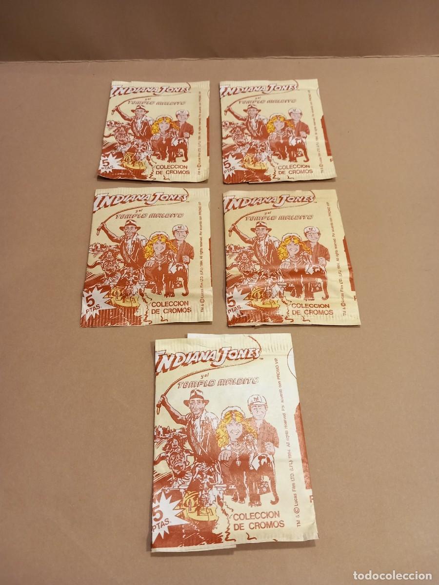 Coleccionismo cromos antiguos: INDIANA JONES 5 SOBRES SIN ABRIR LUCAS FILM A&Ntilde;O 1984 (G)
