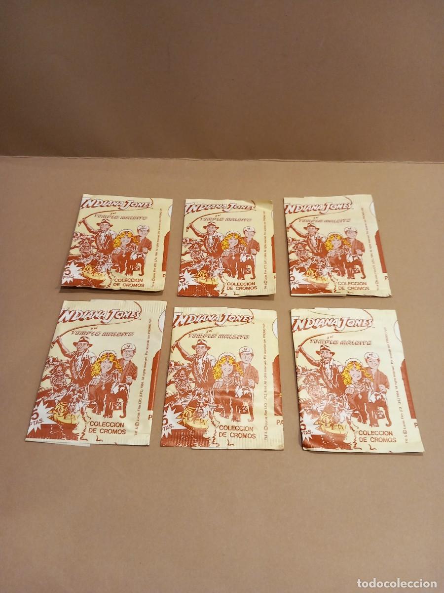 Coleccionismo cromos antiguos: INDIANA JONES 6 SOBRES SIN ABRIR LUCAS FILM A&Ntilde;O 1984 (G)