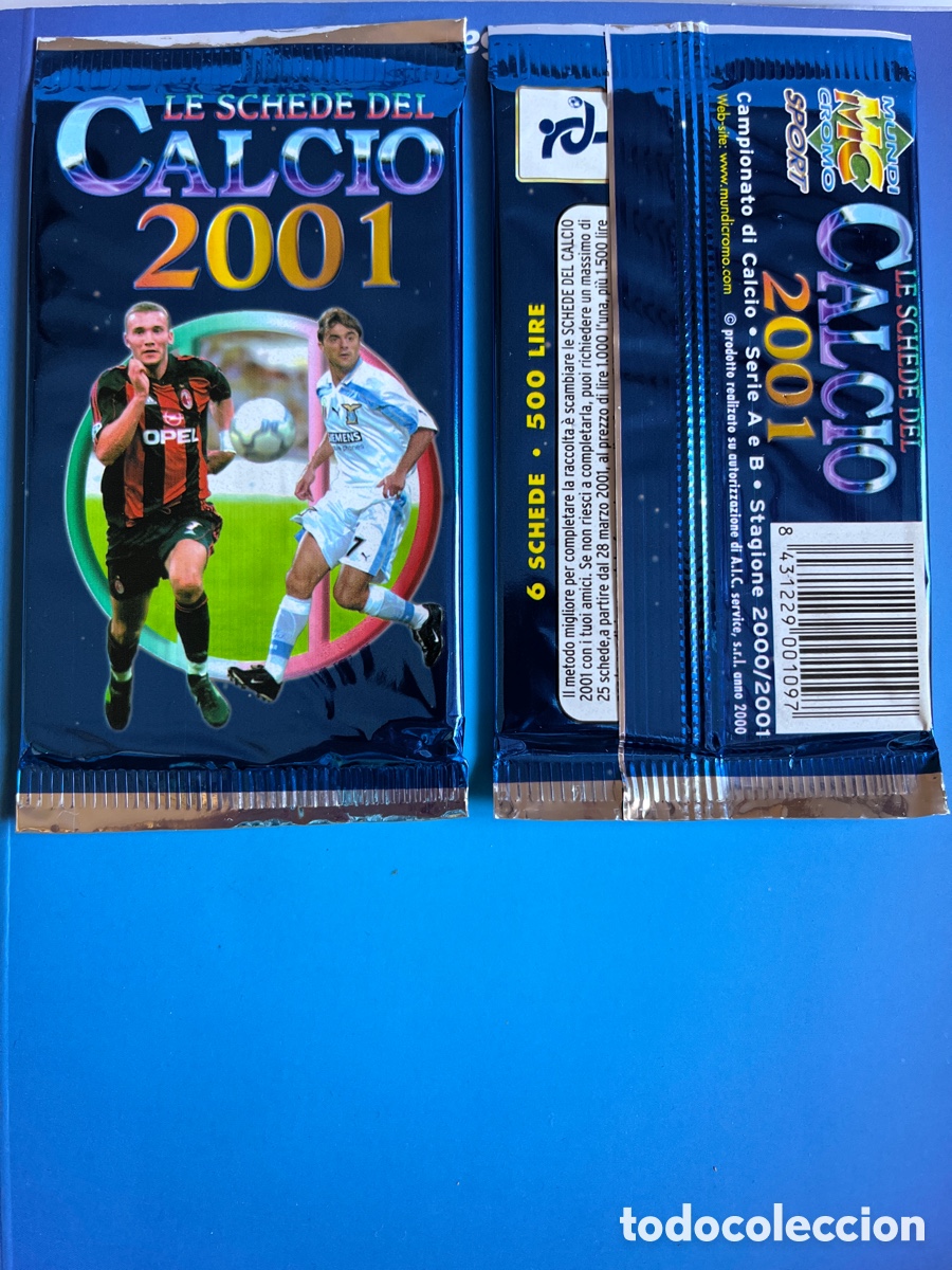 Coleccionismo cromos antiguos: CALCIO SOBRE SIN ABRIR 2001